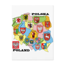 Wojewodztwa Polski_mapa postcards