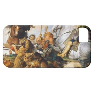 Wolf and Fox hunt Peter Paul Rubens masterpiece iPhone 5 Covers