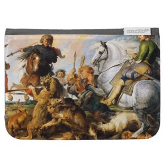 Wolf and Fox hunt Peter Paul Rubens masterpiece Kindle 3G Cover