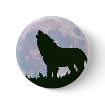 wolf and moon buttons