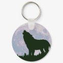 wolf and moon keychains by wildlifeart wolf and moon keychains
