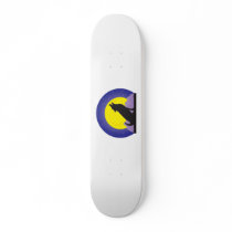 Wolf and Moon Custom Skateboard