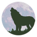 wolf and moon stickers by wildlifeart wolf and moon stickers