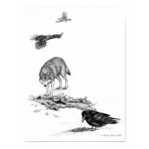 Wolf and Ravens Prints posters