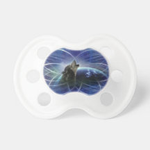 Wolf and the dreamcatcher baby pacifiers