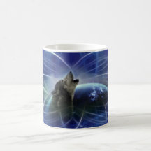 Wolf and the dreamcatcher coffee mugs