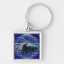 Wolf and the dreamcatcher key chain