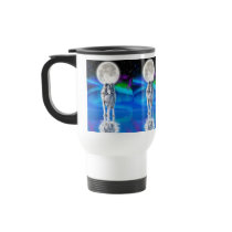 Wolf, Aurora & Moon Wildlife Fantasy Travel Mug