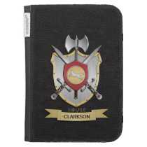 Wolf Battle Crest Black Kindle 3G Cases