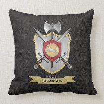 Wolf Battle Crest Black Pillows