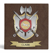 Wolf Battle Crest Brown Vinyl Binder