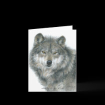 Wolf Blank Notecard "Haunted Eyes"