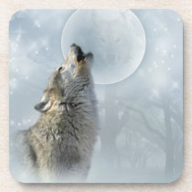 Wolf Blue Moon Cork Coaster 6