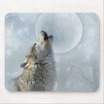 Wolf Blue Moon Mouse Pads