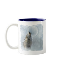 Wolf Blue Moon Coffee Mugs