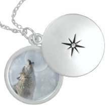 Wolf Blue Moon Necklace