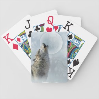 Wolf Blue Moon Playing Cards