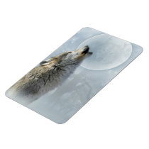 Wolf Blue Moon Premium Magnet 4X6