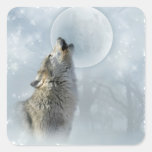 Wolf Blue Moon Sticker
