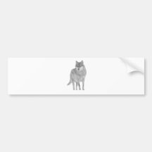Wolf Canis wildly luggage herd howl moon spirit Bumper Sticker
