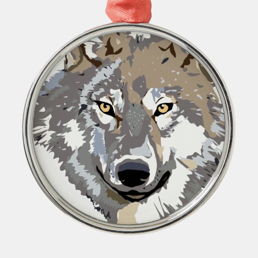 wolf round metal christmas ornament zazzle wolf round metal christmas ornament zazzle