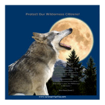 WOLF CRY Art Poster posters by WILDERNESS_SHOP WOLF CRY Art Poster posters