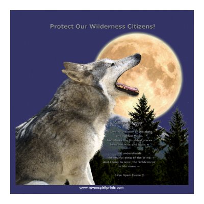 WOLF CRY Art Poster by RavenSpiritPrints