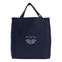 Wolf Damask embroidered bags
