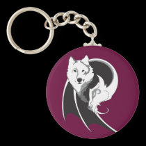 Wolf & Dragon Keychain keychains