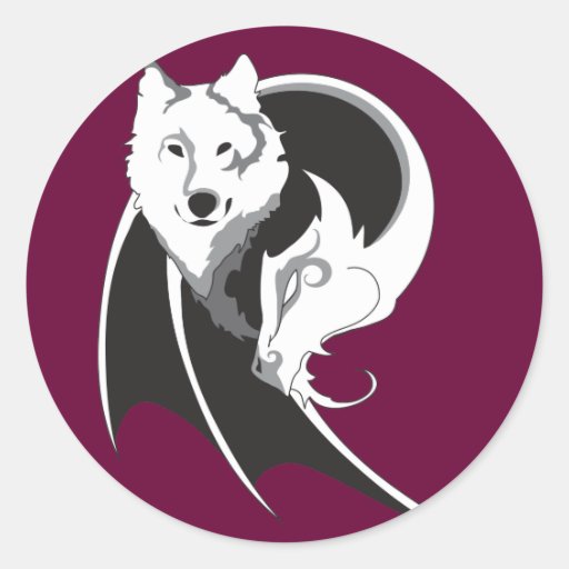 Wolf & Dragon Stickers Zazzle