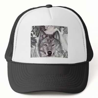 Wolf Drawing Hat by patsarts