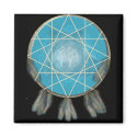 Wolf Dream Catcher Magnet by PixieMischief Wolf Dream Catcher Magnet