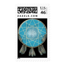 Wolf Dream Catcher Stamp