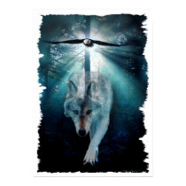 Wolf & Eagle Art Poster posters by WILDERNESS_SHOP Wolf & Eagle Art Poster posters