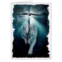WOLF & EAGLE Wildlife Series Card