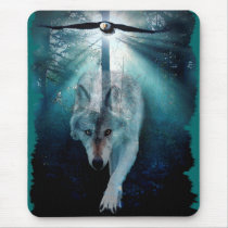 WOLF & EAGLE Wildlife Series Mouse Pads
