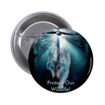 WOLF & EAGLE Wildlife Series Pin