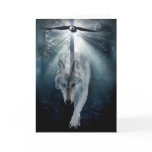 Wolf & Eagle Wildlife Support Blank Greeting-card