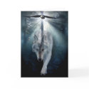 Wolf & Eagle Wildlife Support Blank Greeting-card
