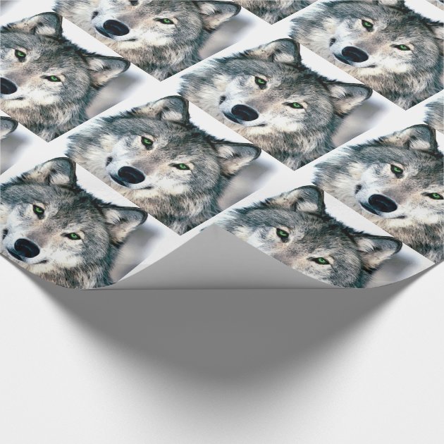 Wolf Eyes wild nature animal Print Wrapping Paper 4/4