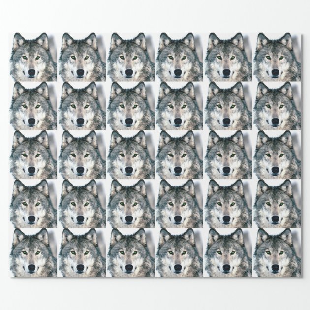 Wolf Eyes wild nature animal Print Wrapping Paper