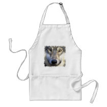 Wolf face close up apron