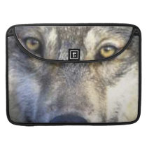 Wolf face close up Rickshaw Flap Sleeve Sleeves For Macbook Pro