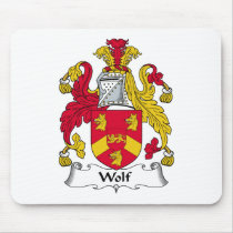 Wolf Family Crest mousepads