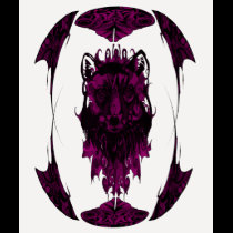 wolf female purple teeshirt