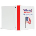 Wolf for Congress Patriotic American Flag binders