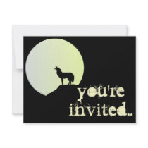 wolf full moon invitations