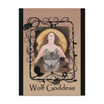 Wolf Goddess postcard by Lori Karels