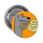 Wolf (golden) pinback buttons