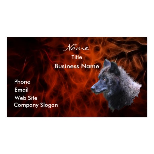 WOLF HEAD Business Card or Profile Card